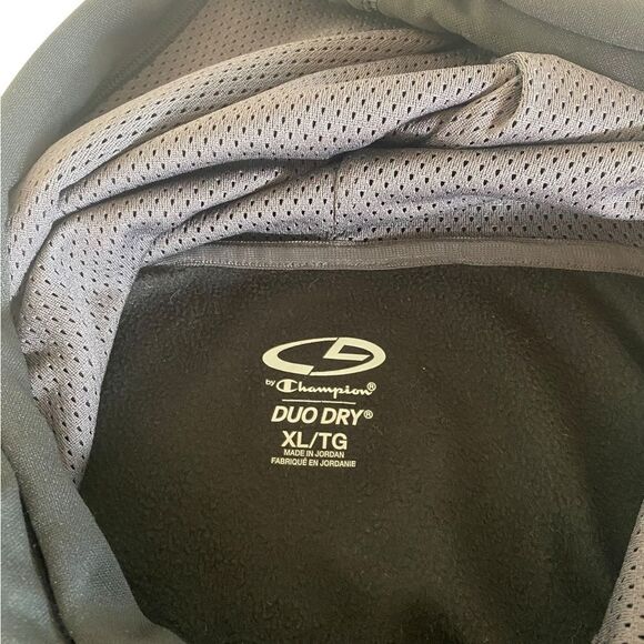 Chapion XL Duo Dry Hoodie Sweatshirt black long sleeve pullover hand pocket - Picture 4 of 4